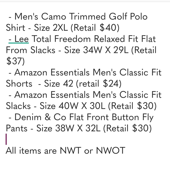 Men's 5 Item Reseller Bundle Total Retail Valued over $160 - NWT/NWOT - Picture 7 of 8